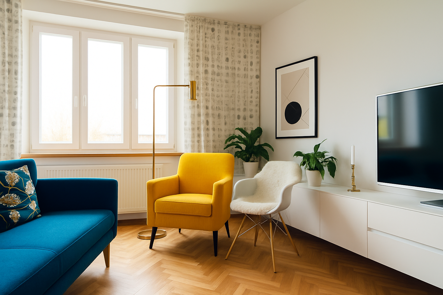 Mustard Velvet Armchair